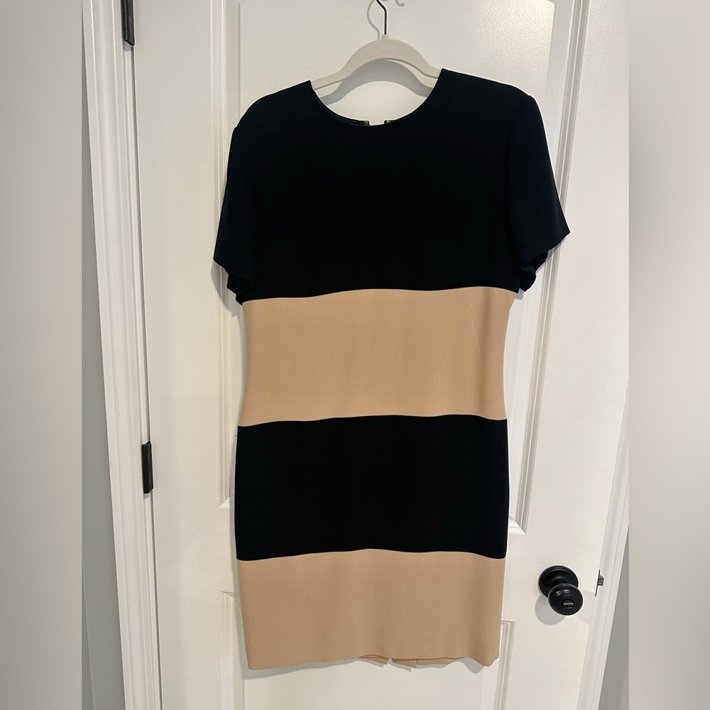Liz Claiborne Black & Tan Colorblock Dress